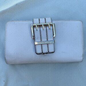 Michael Kors Tri-Fold Wallet – Cream / Gold Hardware